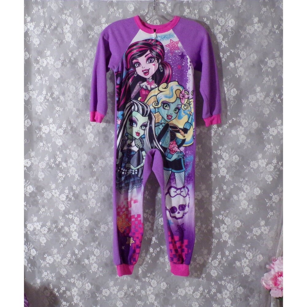 2010s Monster High Girls Pajamas 2016 Draculara Frankie Lagoona Blue One Piece